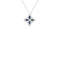 Diamond & Sapphire Large Flower On Chain Necklace - 1